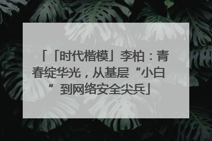 「时代楷模」李柏：青春绽华光，从基层“小白”到网络安全尖兵