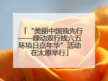 “美丽中国我先行——绿动双行线六五环境日嘉年华”活动在太原举行