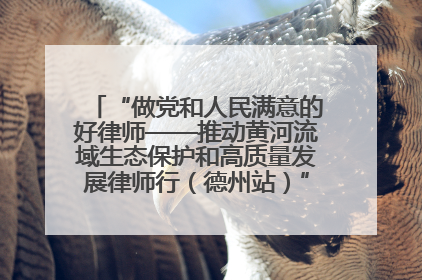 “做党和人民满意的好律师——推动黄河流域生态保护和高质量发展律师行（德州站）”活动成功举办