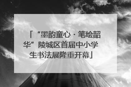 “墨韵童心・笔绘韶华”陵城区首届中小学生书法展隆重开幕