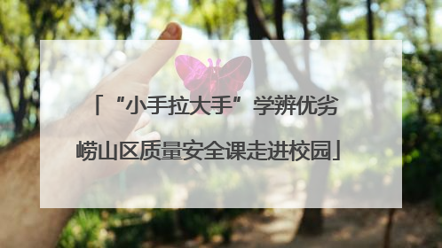 “小手拉大手”学辨优劣 崂山区质量安全课走进校园