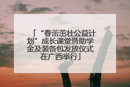 “春蕾茁壮公益计划”成长课堂暨助学金及装备包发放仪式在广西举行