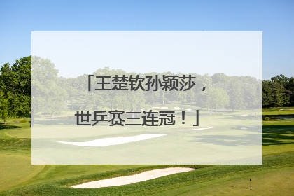 王楚钦孙颖莎，世乒赛三连冠！