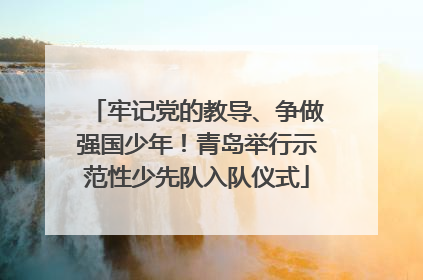 牢记党的教导、争做强国少年！青岛举行示范性少先队入队仪式