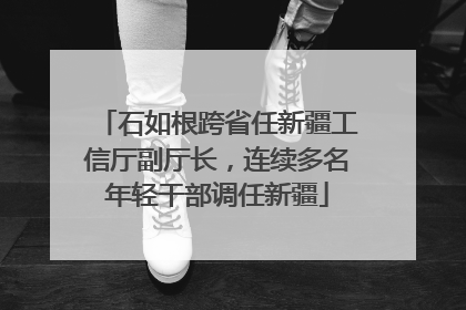 石如根跨省任新疆工信厅副厅长，连续多名年轻干部调任新疆