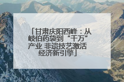 甘肃庆阳西峰：从岐伯药袋到“千万”产业 非遗技艺激活经济新引擎