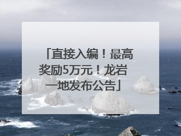 直接入编！最高奖励5万元！龙岩一地发布公告