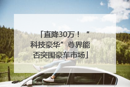 直降30万！“科技豪华”尊界能否突围豪车市场