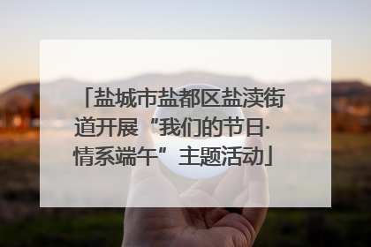 盐城市盐都区盐渎街道开展“我们的节日·情系端午”主题活动