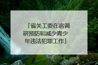省关工委在宿调研预防和减少青少年违法犯罪工作
