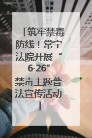 筑牢禁毒防线！常宁法院开展“6·26”禁毒主题普法宣传活动