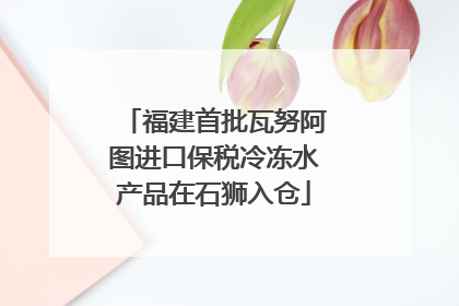 福建首批瓦努阿图进口保税冷冻水产品在石狮入仓