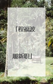 程福波履新职