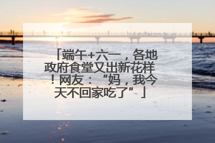 端午+六一，各地政府食堂又出新花样！网友：“妈，我今天不回家吃了”