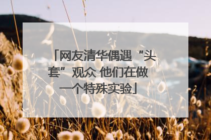 网友清华偶遇“头套”观众 他们在做一个特殊实验