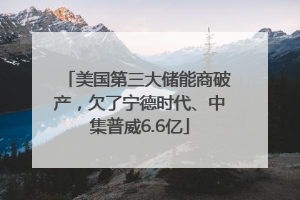 美国第三大储能商破产，欠了宁德时代、中集普威6.6亿