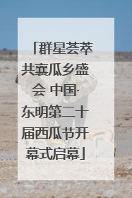 群星荟萃共襄瓜乡盛会 中国·东明第二十届西瓜节开幕式启幕