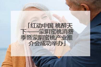 红动中国 桃醉天下——蒙阴蜜桃消费季暨蒙阴蜜桃产业推介会成功举办