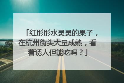 红彤彤水灵灵的果子，在杭州街头大量成熟，看着诱人但能吃吗？