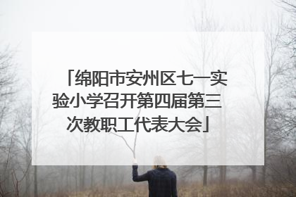 绵阳市安州区七一实验小学召开第四届第三次教职工代表大会