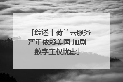综述丨荷兰云服务严重依赖美国 加剧数字主权忧虑