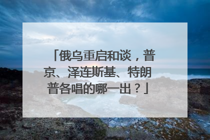 俄乌重启和谈，普京、泽连斯基、特朗普各唱的哪一出？
