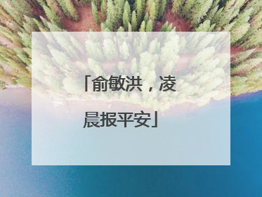 俞敏洪，凌晨报平安