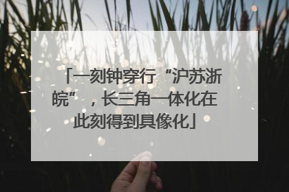 一刻钟穿行“沪苏浙皖”，长三角一体化在此刻得到具像化