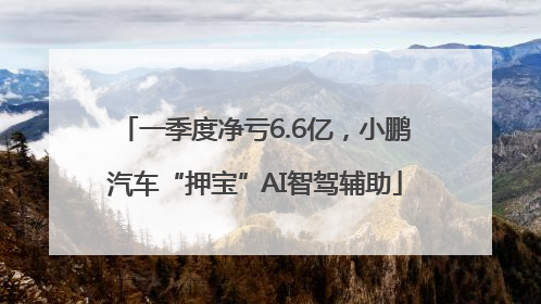 一季度净亏6.6亿，小鹏汽车“押宝”AI智驾辅助