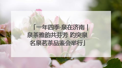 一年四季·泉在济南｜泉茶雅韵共芬芳 趵突泉名泉茗茶品鉴会举行