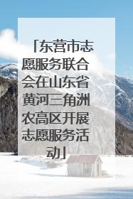 东营市志愿服务联合会在山东省黄河三角洲农高区开展志愿服务活动