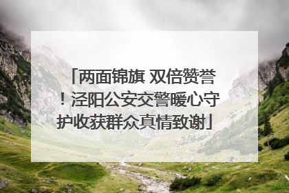 两面锦旗 双倍赞誉！泾阳公安交警暖心守护收获群众真情致谢