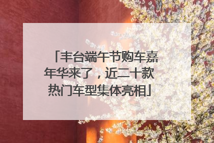 丰台端午节购车嘉年华来了，近二十款热门车型集体亮相