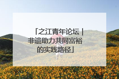 之江青年论坛｜非遗助力共同富裕的实践路径