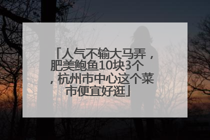 人气不输大马弄，肥美鲍鱼10块3个，杭州市中心这个菜市便宜好逛