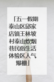 五一假期泰山区邱家店镇王林坡村泰山炊烟巷民俗生活体验区人气爆棚