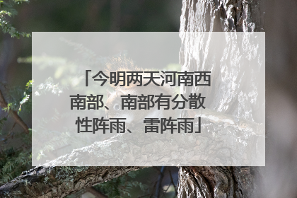今明两天河南西南部、南部有分散性阵雨、雷阵雨