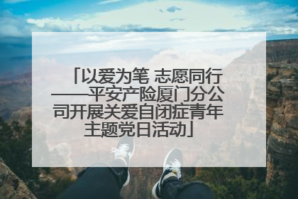 以爱为笔 志愿同行——平安产险厦门分公司开展关爱自闭症青年主题党日活动