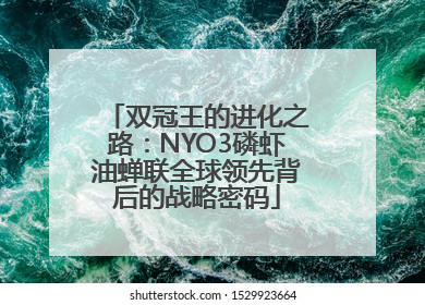 双冠王的进化之路：NYO3磷虾油蝉联全球领先背后的战略密码