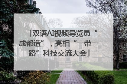 双语AI视频导览员“成都造”，亮相“一带一路”科技交流大会