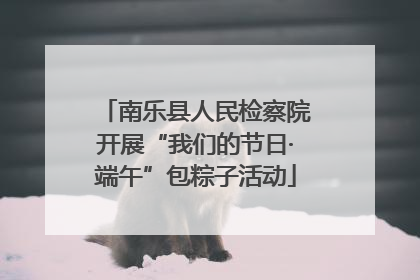 南乐县人民检察院开展“我们的节日·端午”包粽子活动