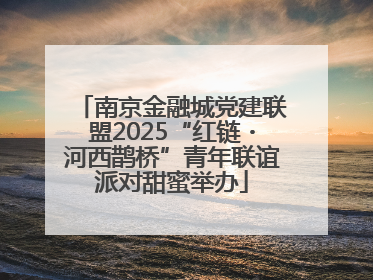 南京金融城党建联盟2025“红链・河西鹊桥”青年联谊派对甜蜜举办