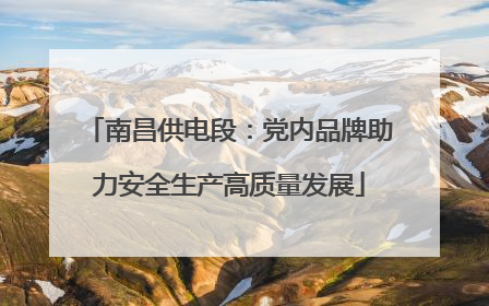 南昌供电段：党内品牌助力安全生产高质量发展