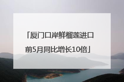 厦门口岸鲜榴莲进口 前5月同比增长10倍
