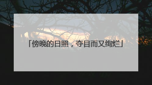 傍晚的日照，夺目而又绚烂