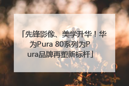 先锋影像、美学升华！华为Pura 80系列为Pura品牌再塑新标杆