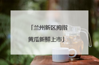 兰州新区拇指黄瓜新鲜上市