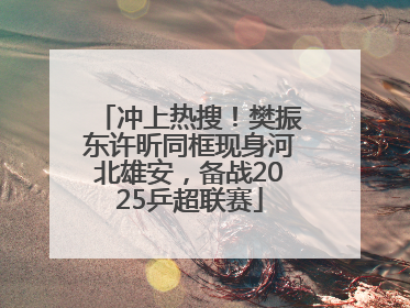 冲上热搜！樊振东许昕同框现身河北雄安，备战2025乒超联赛