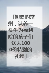 初夏的常州，认养一头牛为福利院的孩子们送去1000份特别的礼物