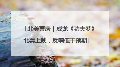 北美票房｜成龙《功夫梦》北美上映，反响低于预期